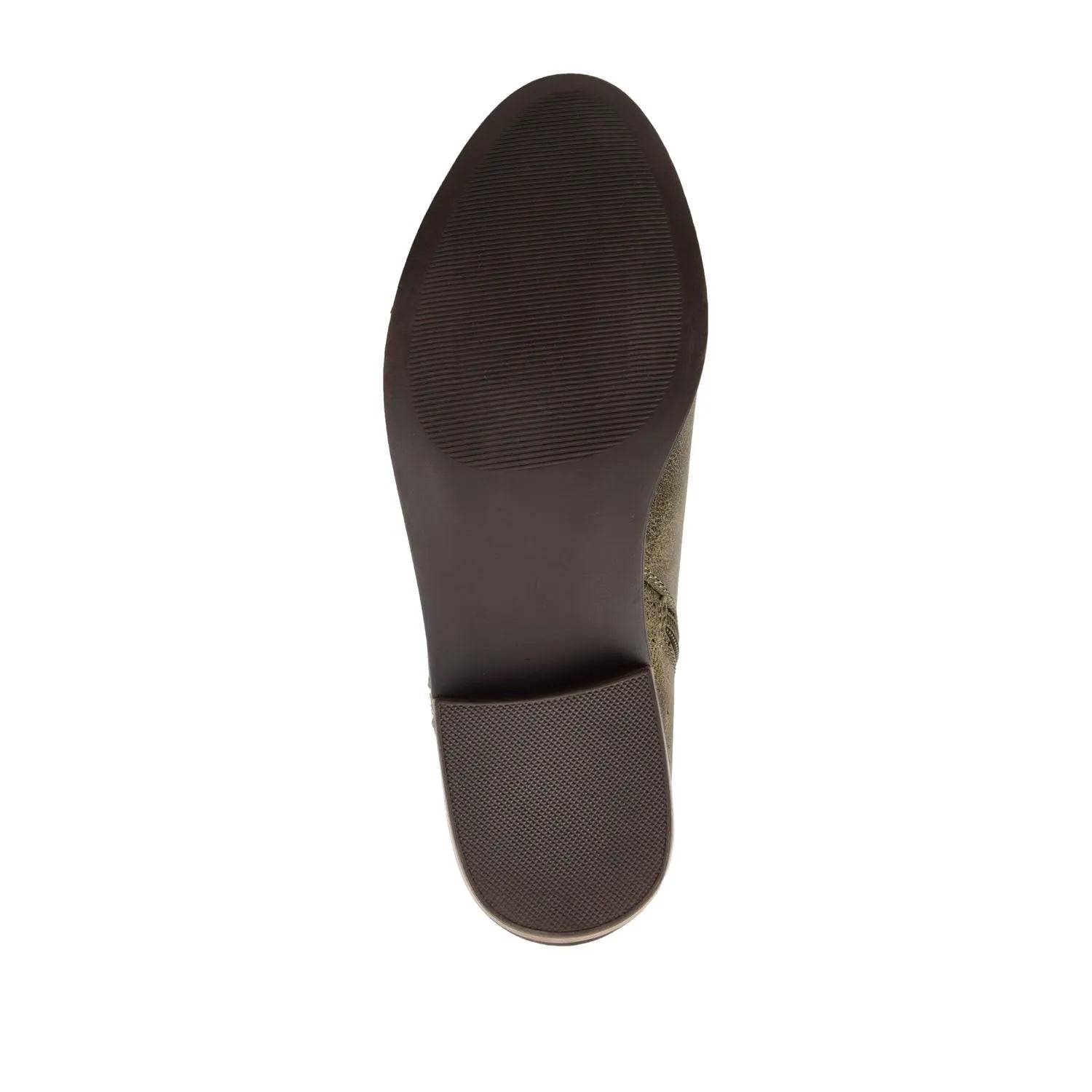 Ellis Zip-Up Bootie in Vegan Leather - Olive