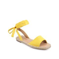 Emelie Multi Strap Espadrille Sandals in Yellow2 Faux