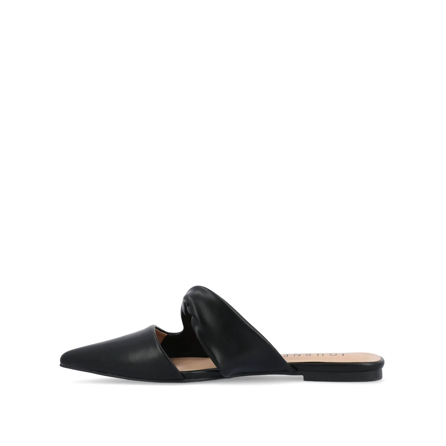 ENNISS Mule Flats in Vegan Leather - Black