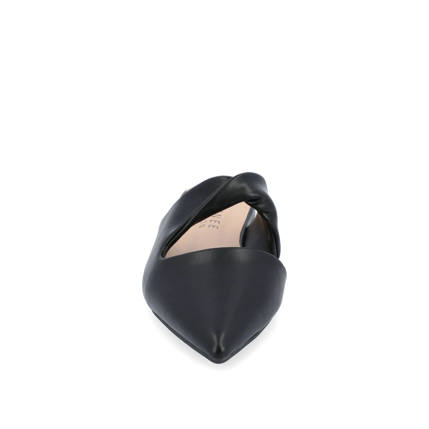 ENNISS Mule Flats in Vegan Leather - Black