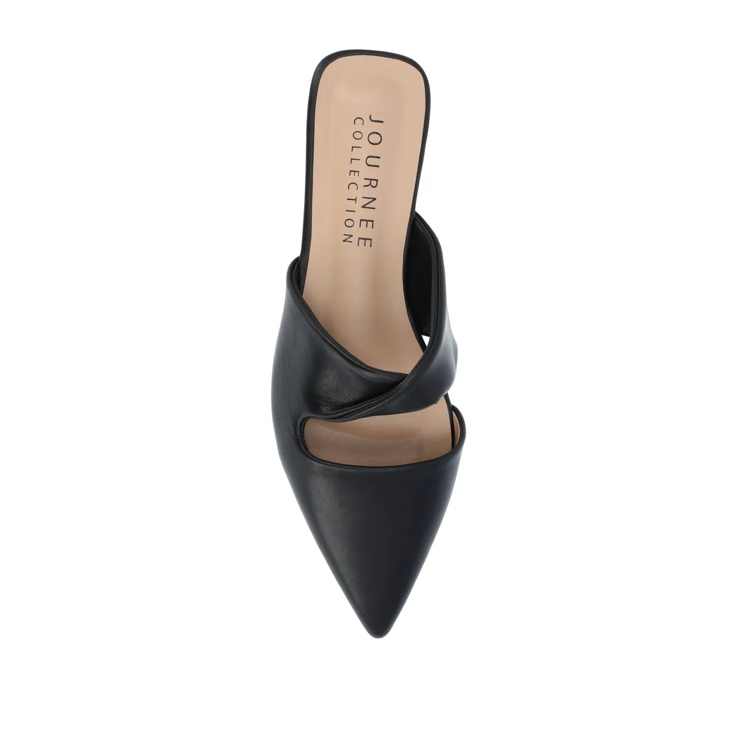 ENNISS Mule Flats in Vegan Leather - Black