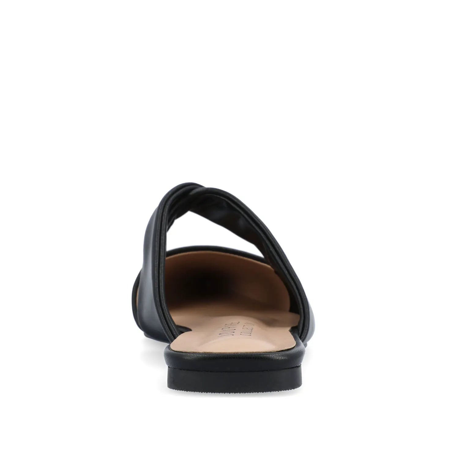 ENNISS Mule Flats in Vegan Leather - Black