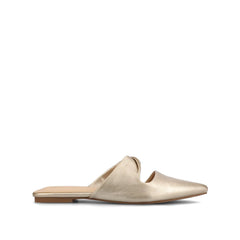 ENNISS Mule Flats in Vegan Leather - Champagne