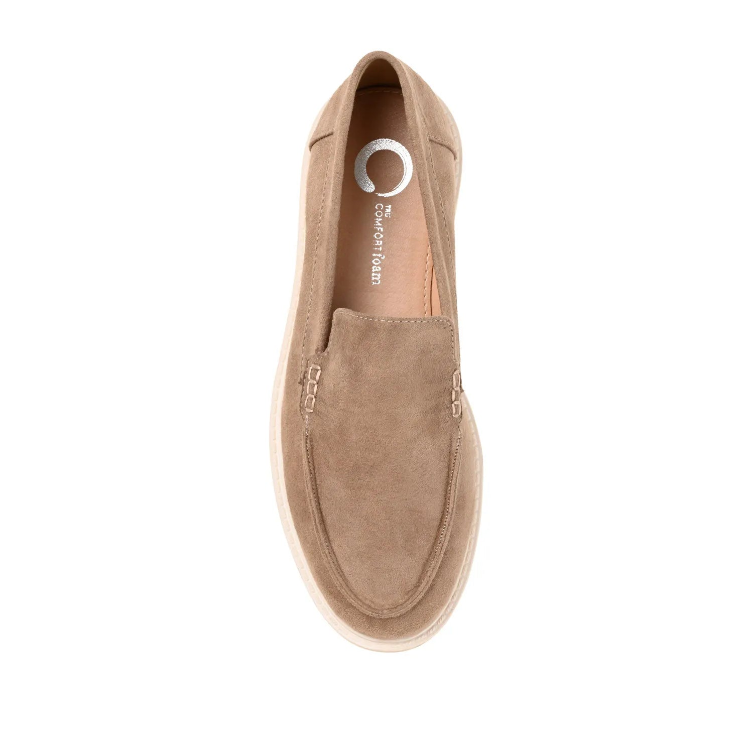 ERIKA LOAFER FLATS IN FAUX SUEDE - Taupe Suede