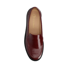 Erika Wide Slip-On Loafer in Oxblood
