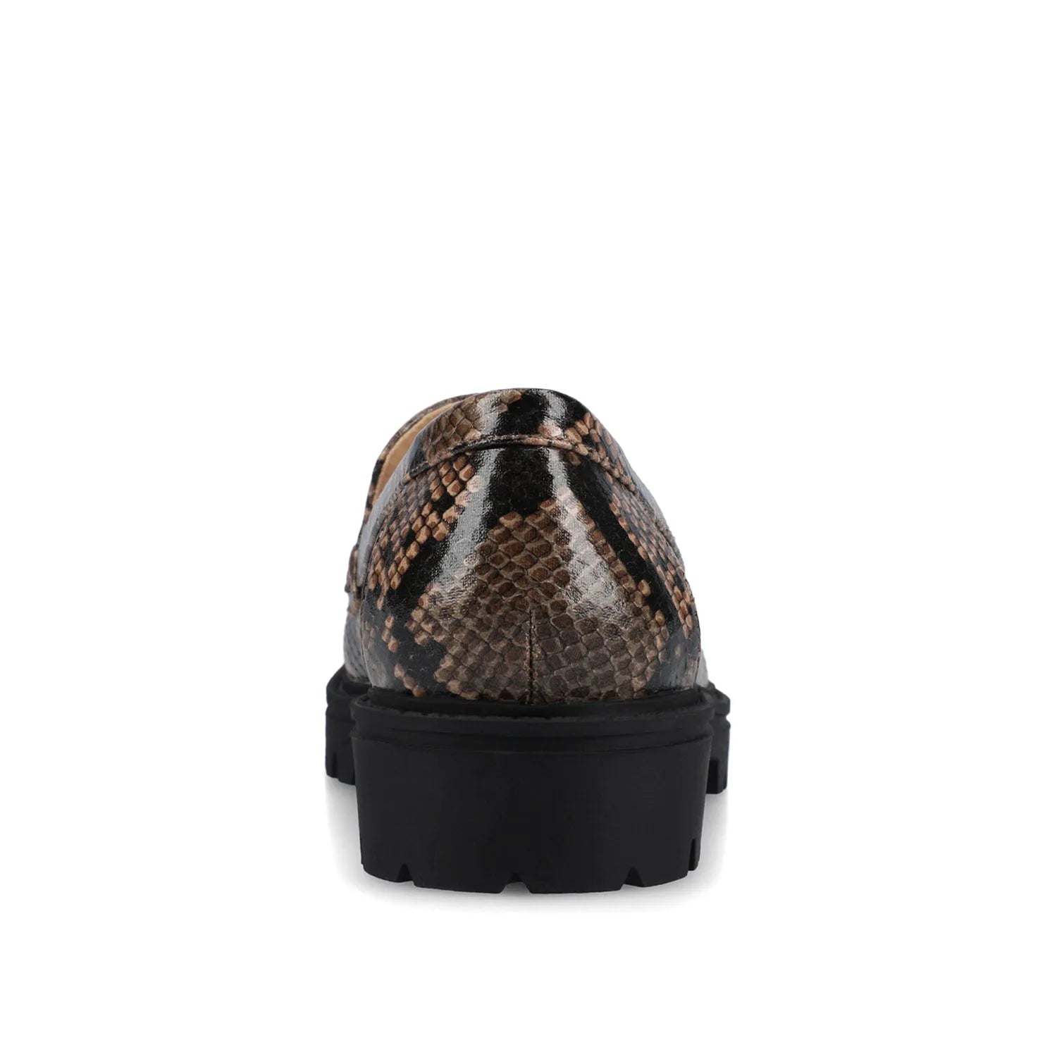 Erika Wide Slip-On Loafer in Brown Snake