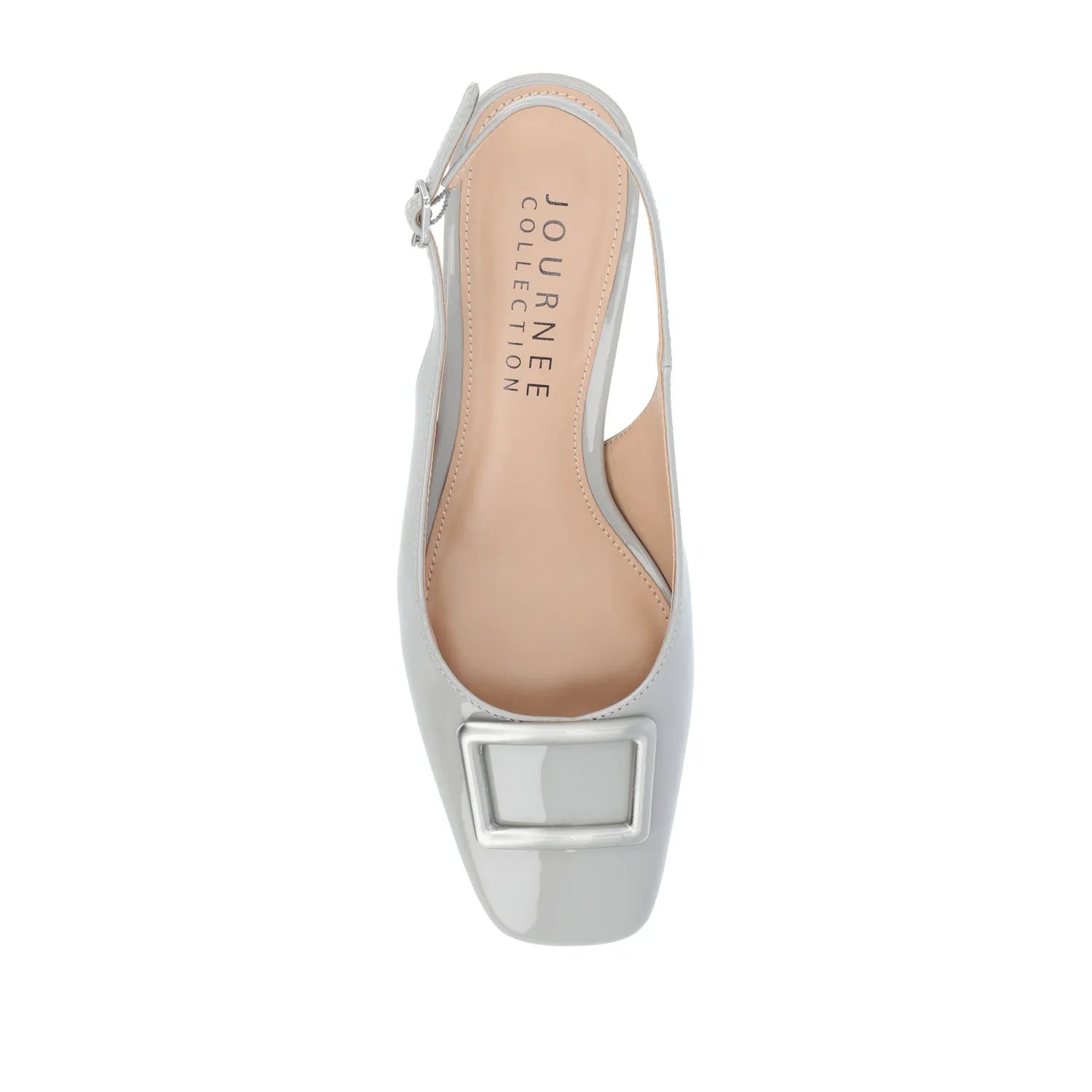 EVERLEE Slingback Pump Heels in Vegan Leather - Grey