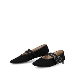 FLORENE MARY JANE WESTERN FLATS - Black