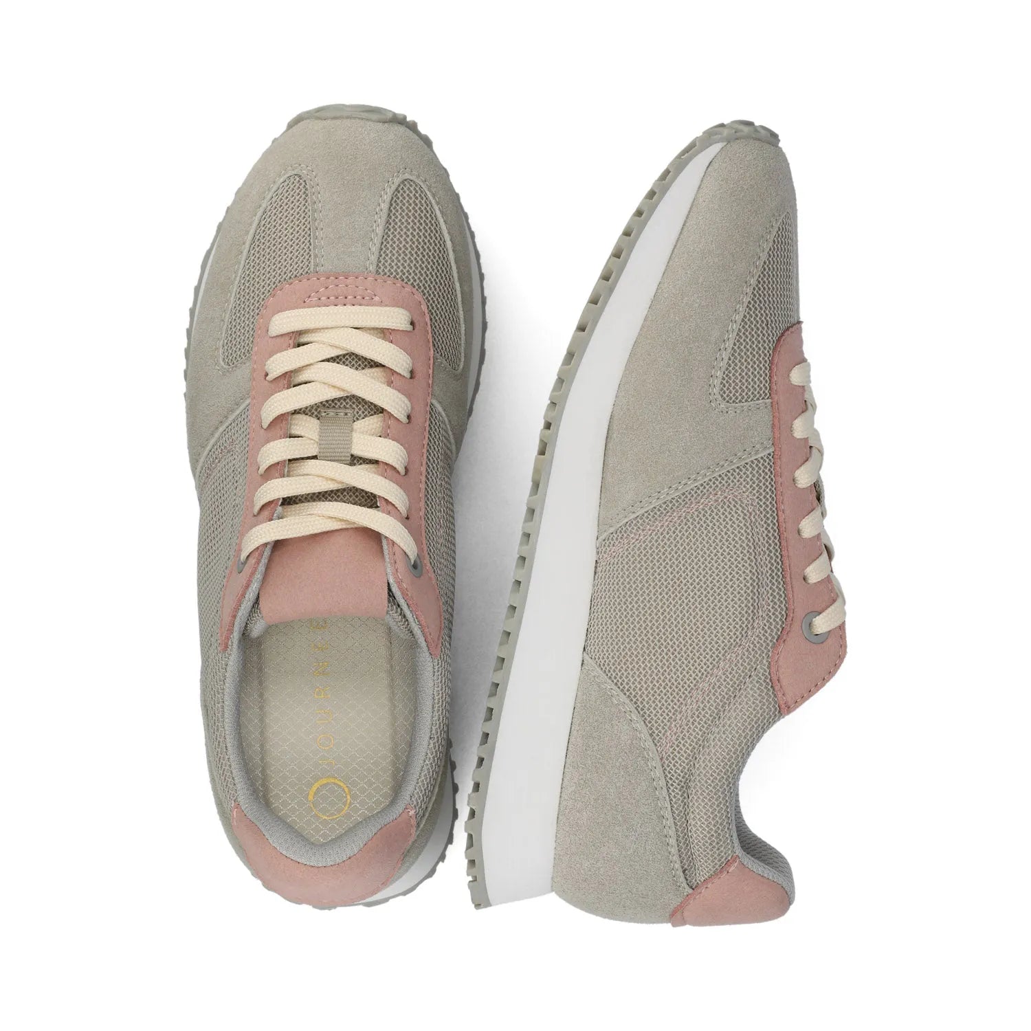 Flow Casual Lace-Up Sneakers - Light Grey