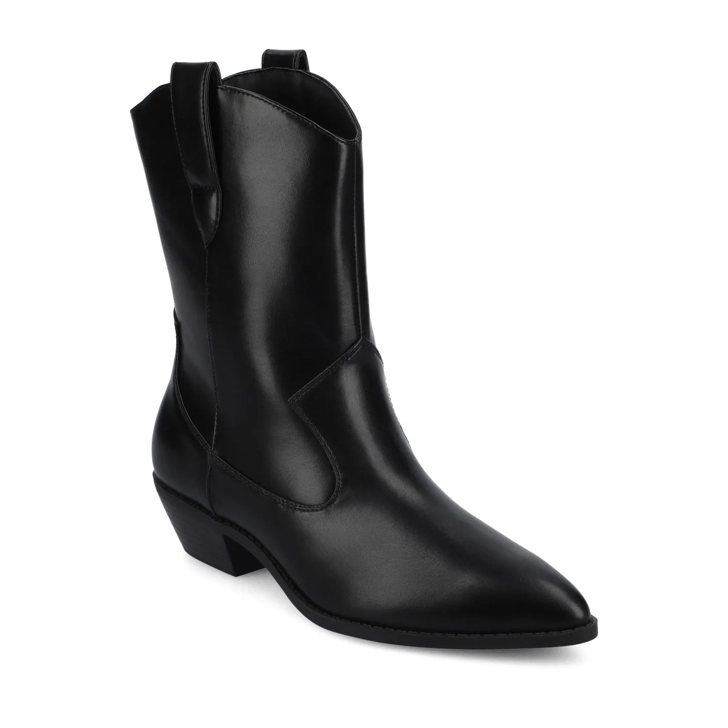 FRITZIE WESTERN ANKLE BOOTIES - Black