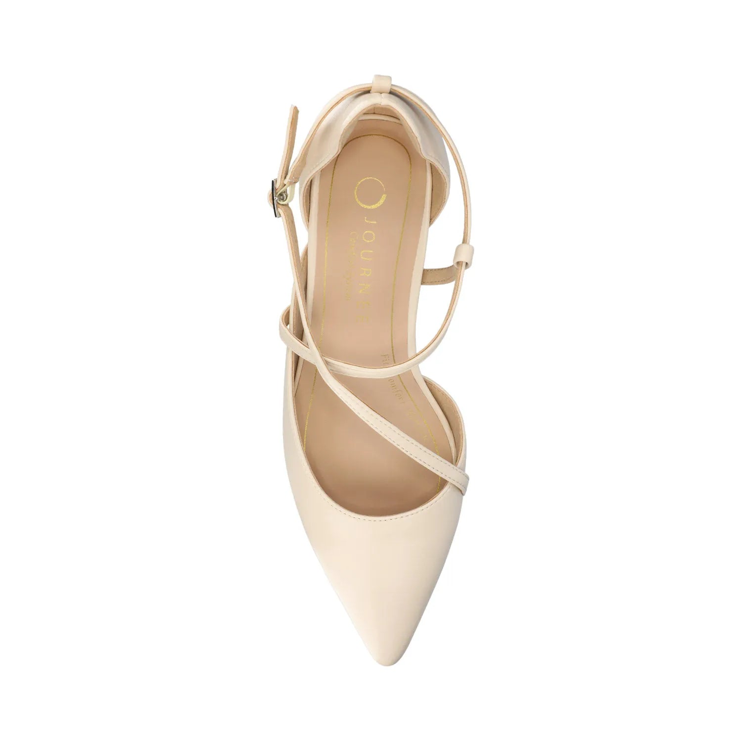 Galvinn Low Block Heels in Wide - Bone PU