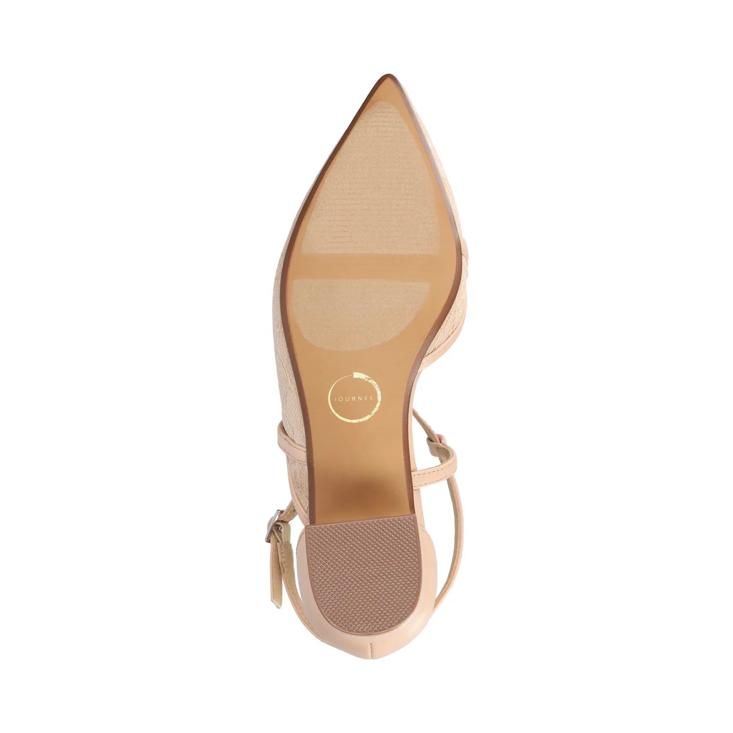 Galvinn Low Block Heels in Vegan Leather - Bone Lace