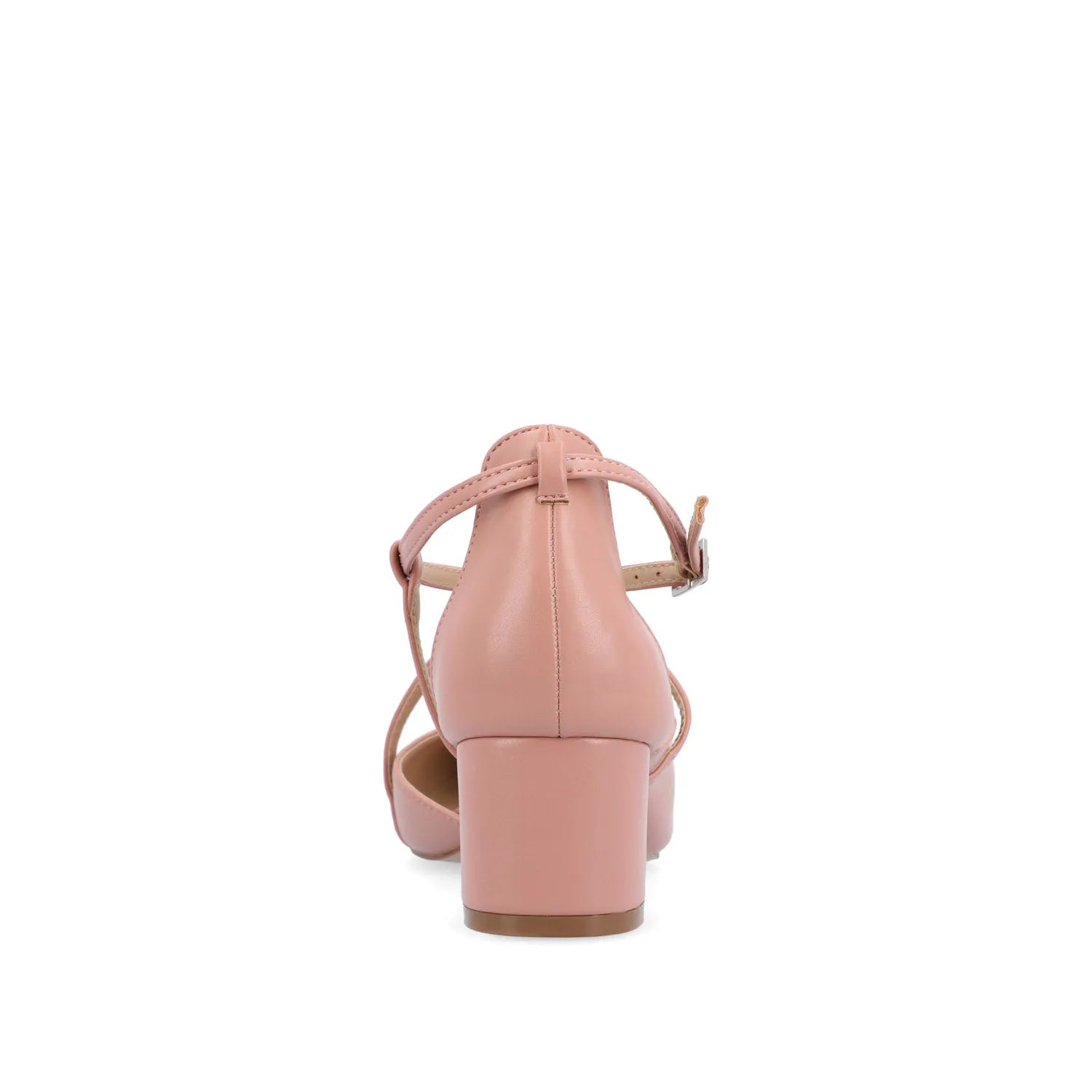 Galvinn Low Block Heels in Vegan Leather - Blush