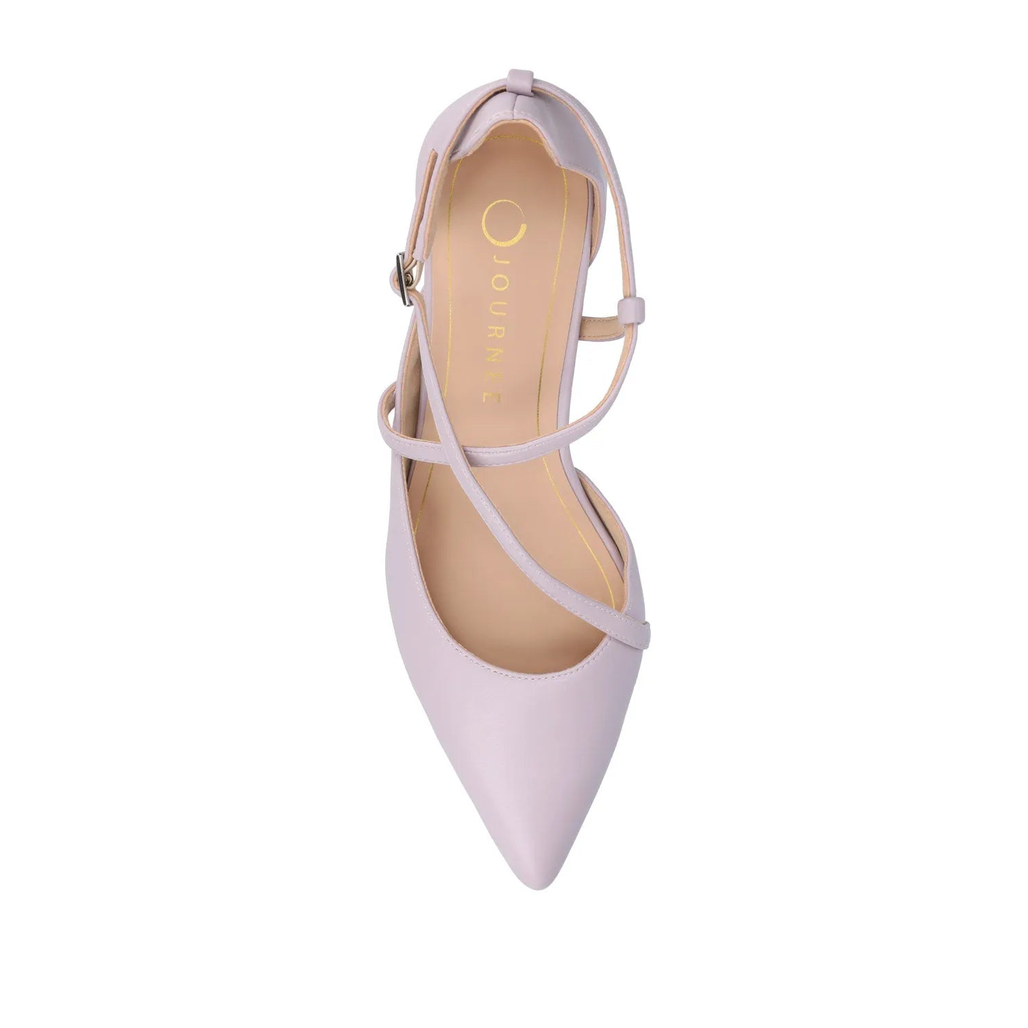 GALVINN LOW BLOCK HEELS IN VEGAN LEATHER - Lilac PU