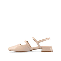 Gretchenn Patent Heeled Flats - Beige