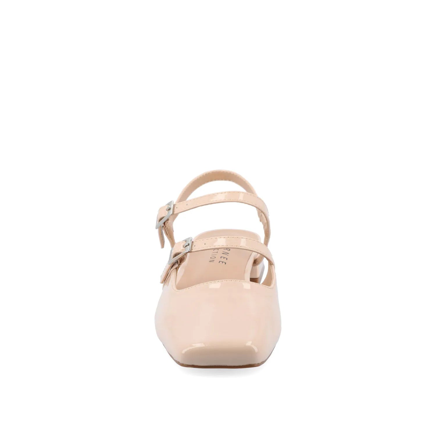 Gretchenn Patent Heeled Flats - Beige