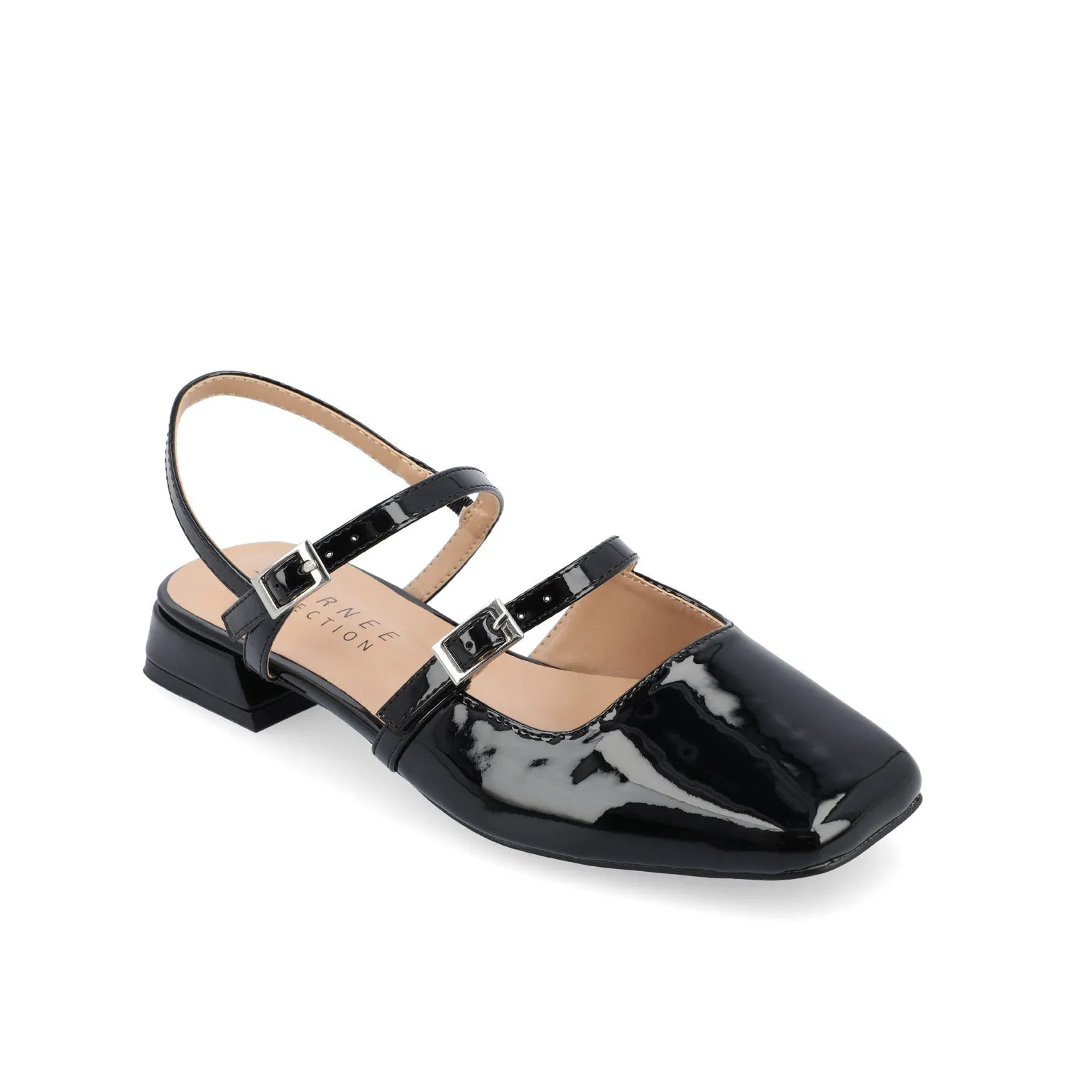 Gretchenn Patent Heeled Flats - Black