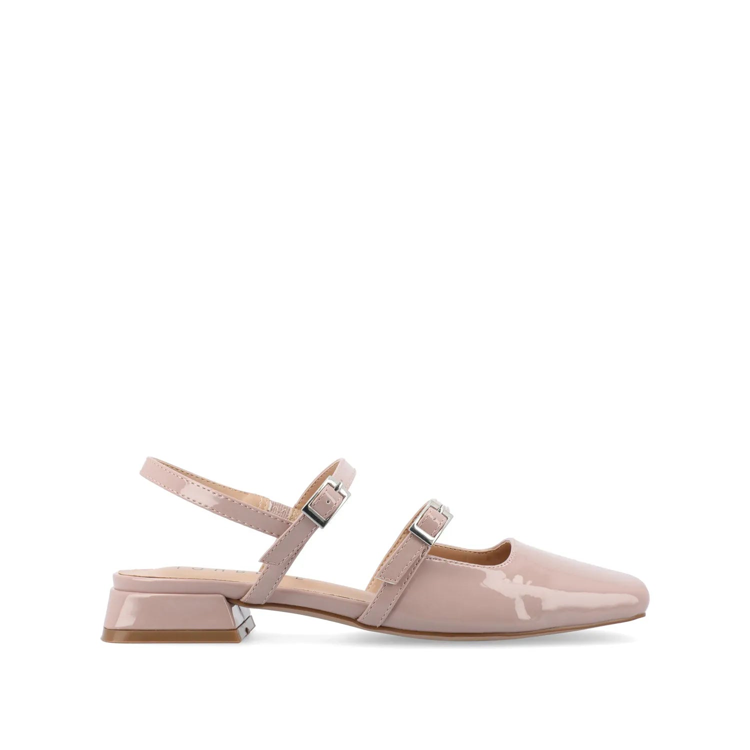 Gretchenn Patent Heeled Flats - Blush