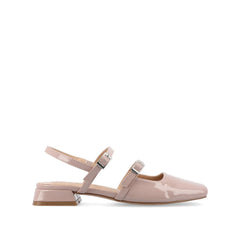 Gretchenn Patent Heeled Flats - Blush