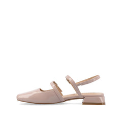 Gretchenn Patent Heeled Flats - Blush