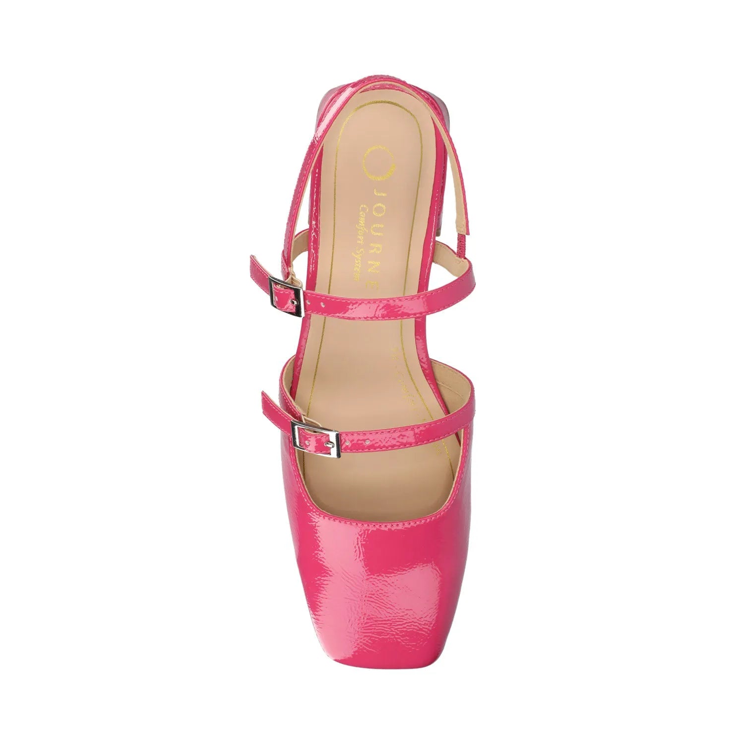Gretchenn Patent Heeled Flats - Hot Pink