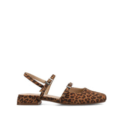 Gretchenn Heeled Flats in Vegan Leather - Leopard
