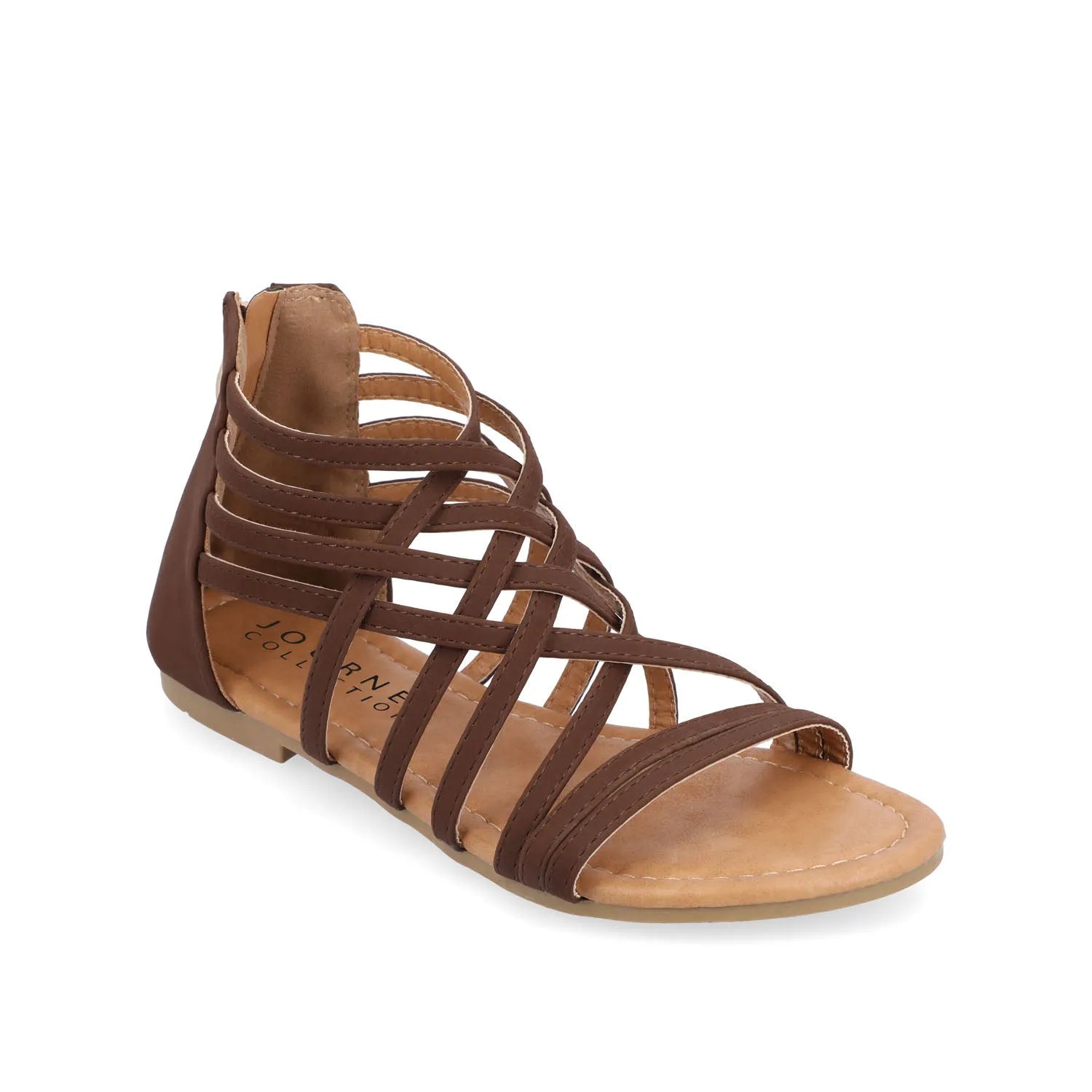 HANNI GLADIATOR SANDALS IN WIDE - Brown PU
