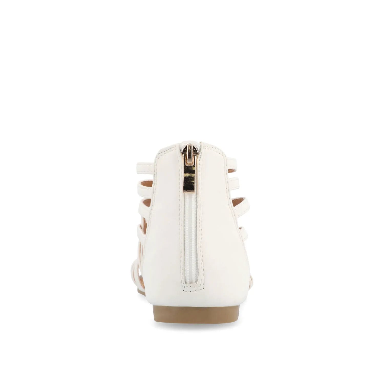 HANNI Wide Gladiator Sandals in White PU
