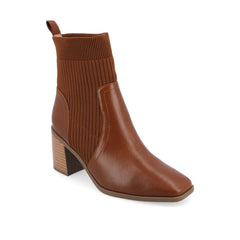 Harlowe Chelsea Booties in Vegan Leather - Brown