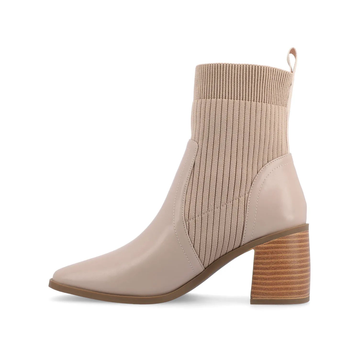 Harlowe Chelsea Booties in Vegan Leather - Taupe