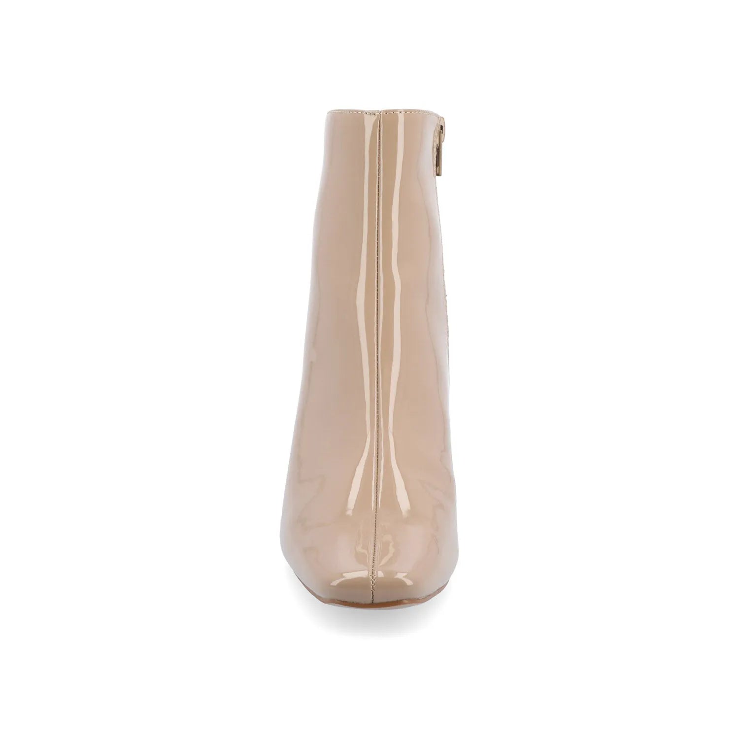 HAYLINN Square Toe Booties in Nude Patent