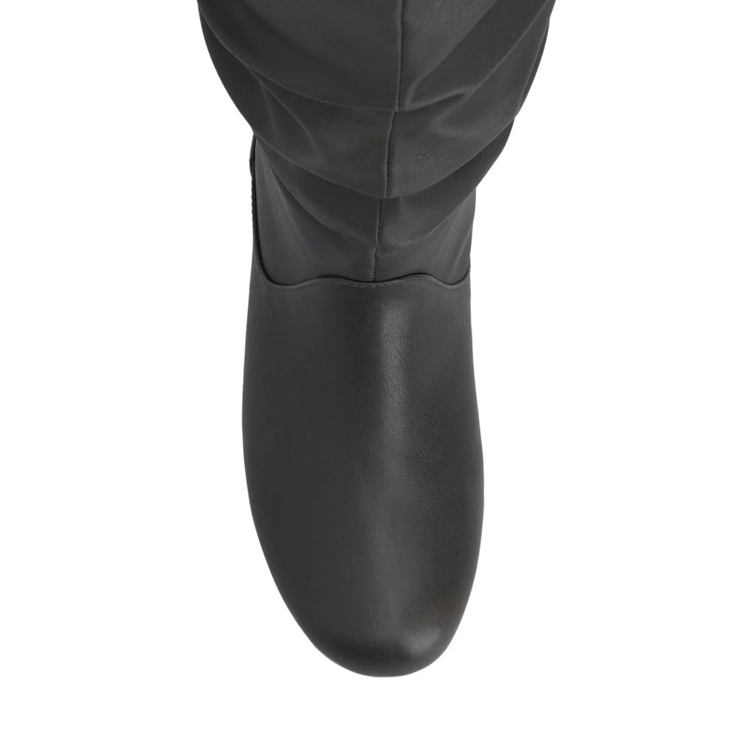 Jayne Knee High Boots in X-Wide Calf - Grey Faux Suede