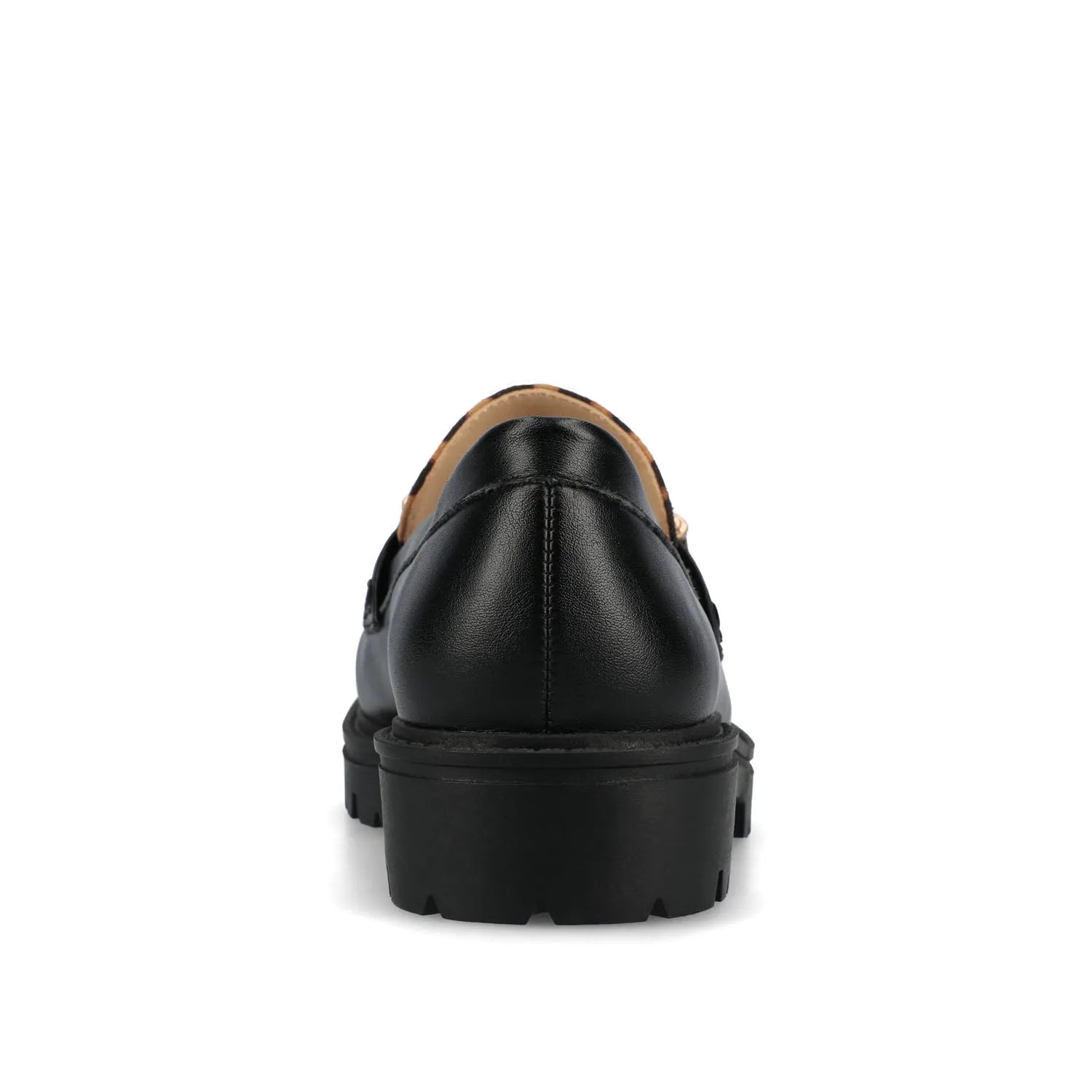 JESSAMEY Leopard Faux Horse Bit Loafer Flats