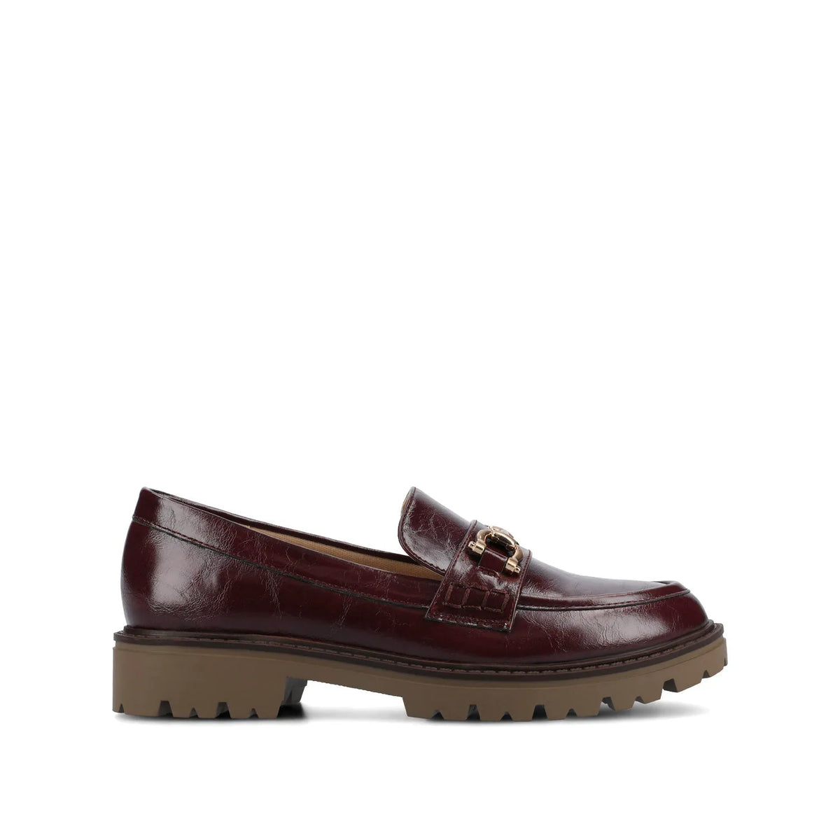 JESSAMEY WIDE LOAFER FLAT - Oxblood Patent