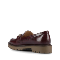 JESSAMEY WIDE LOAFER FLAT - Oxblood Patent