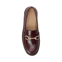 JESSAMEY WIDE LOAFER FLAT - Oxblood Patent