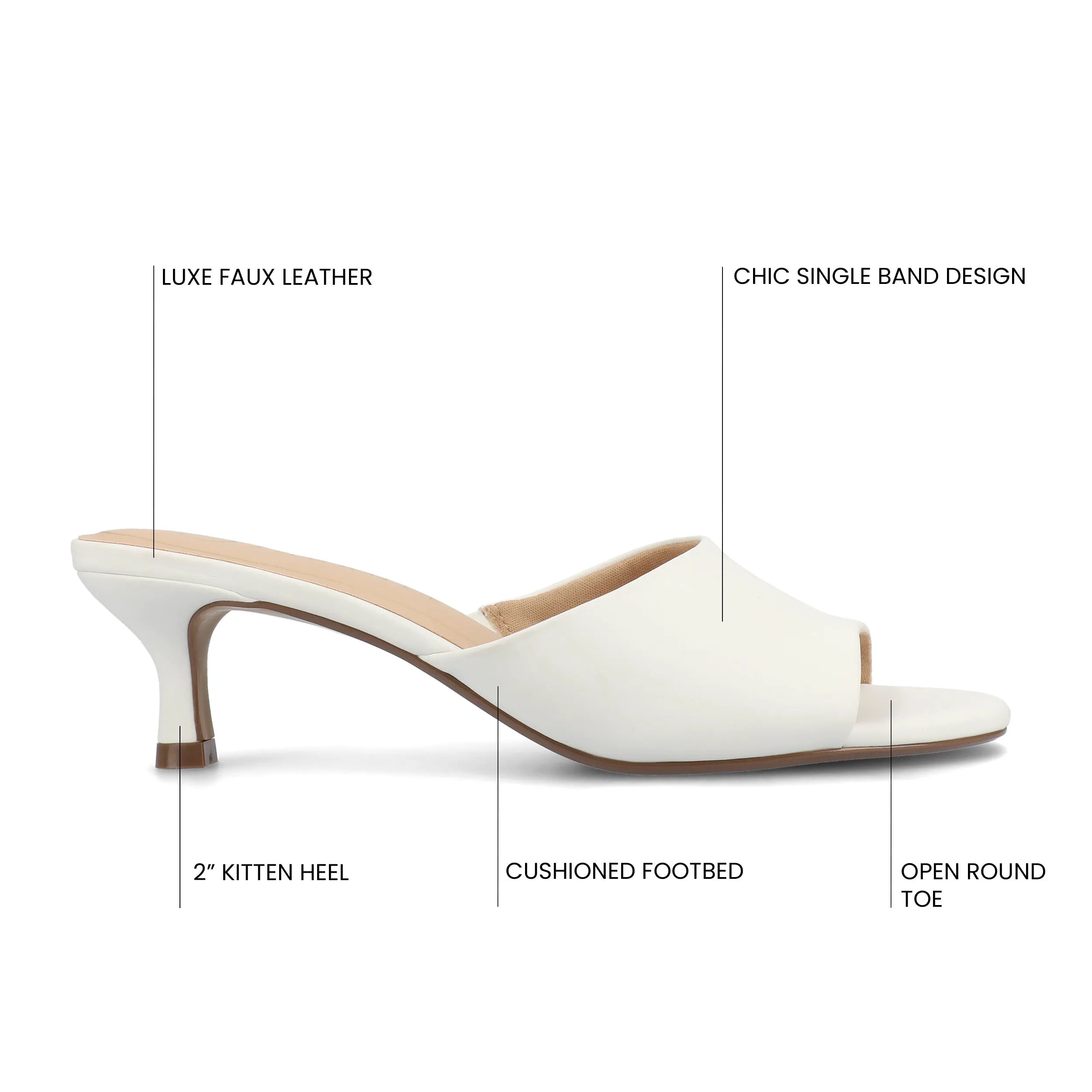 JEYLAH DRESS HEELS - White PU