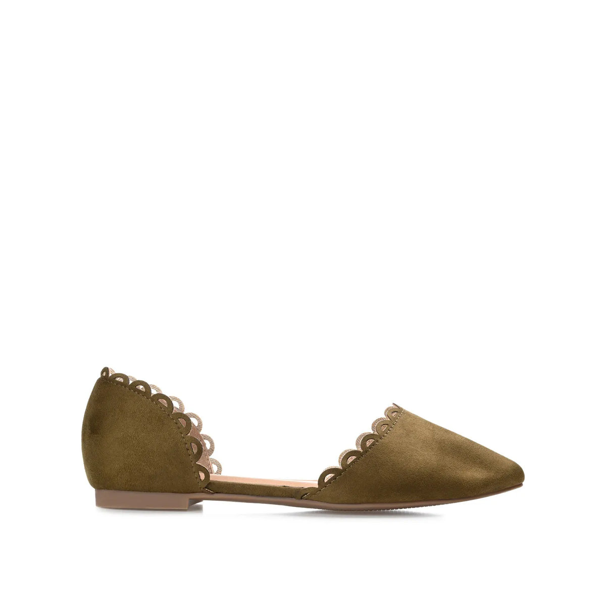 JEZLIN D'ORSAY FLATS IN FAUX SUEDE - Green