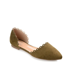 JEZLIN D'ORSAY FLATS IN FAUX SUEDE - Green