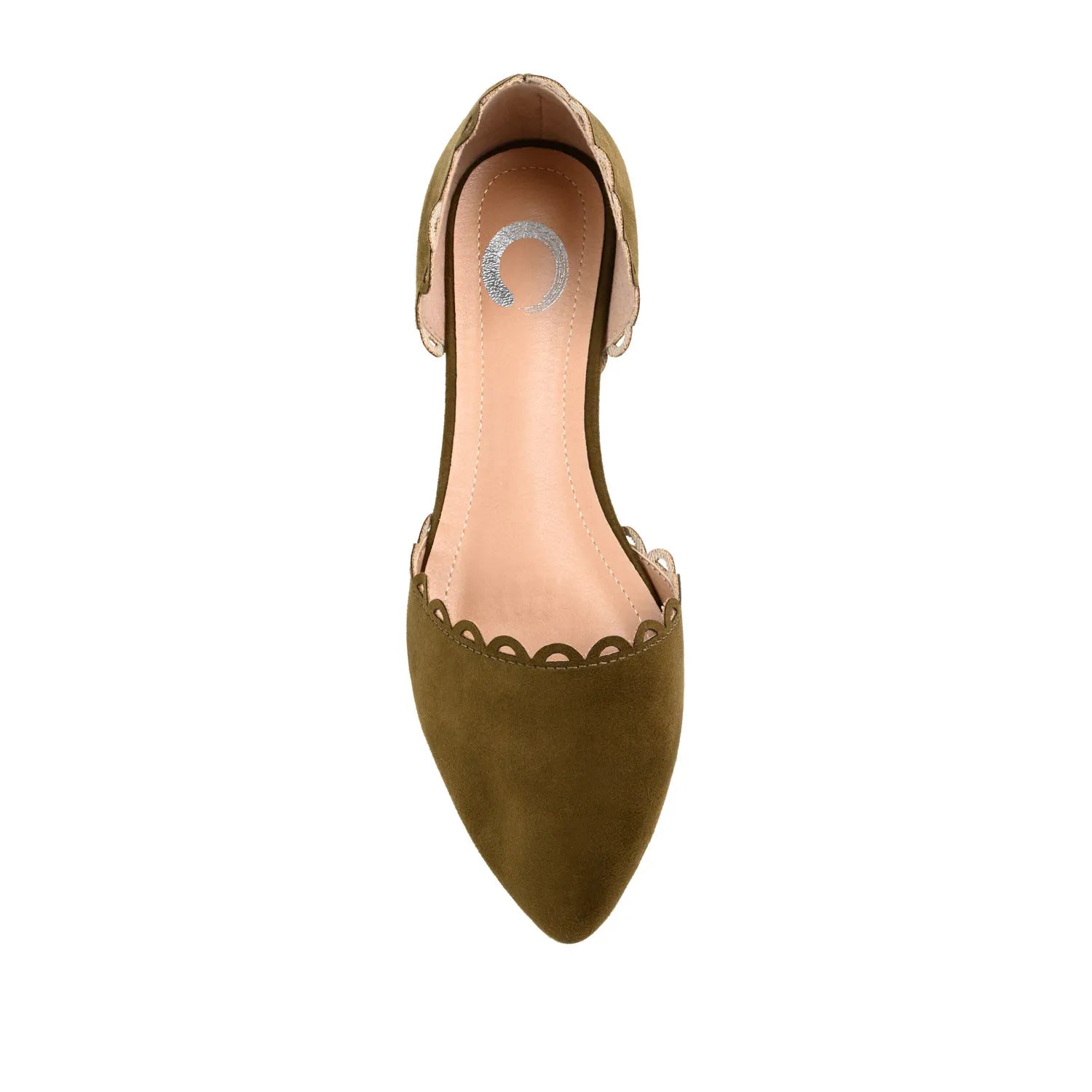 JEZLIN D'ORSAY FLATS IN FAUX SUEDE - Green