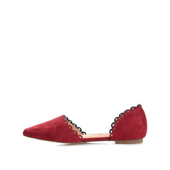 JEZLIN D'ORSAY FLATS IN FAUX SUEDE - Wine