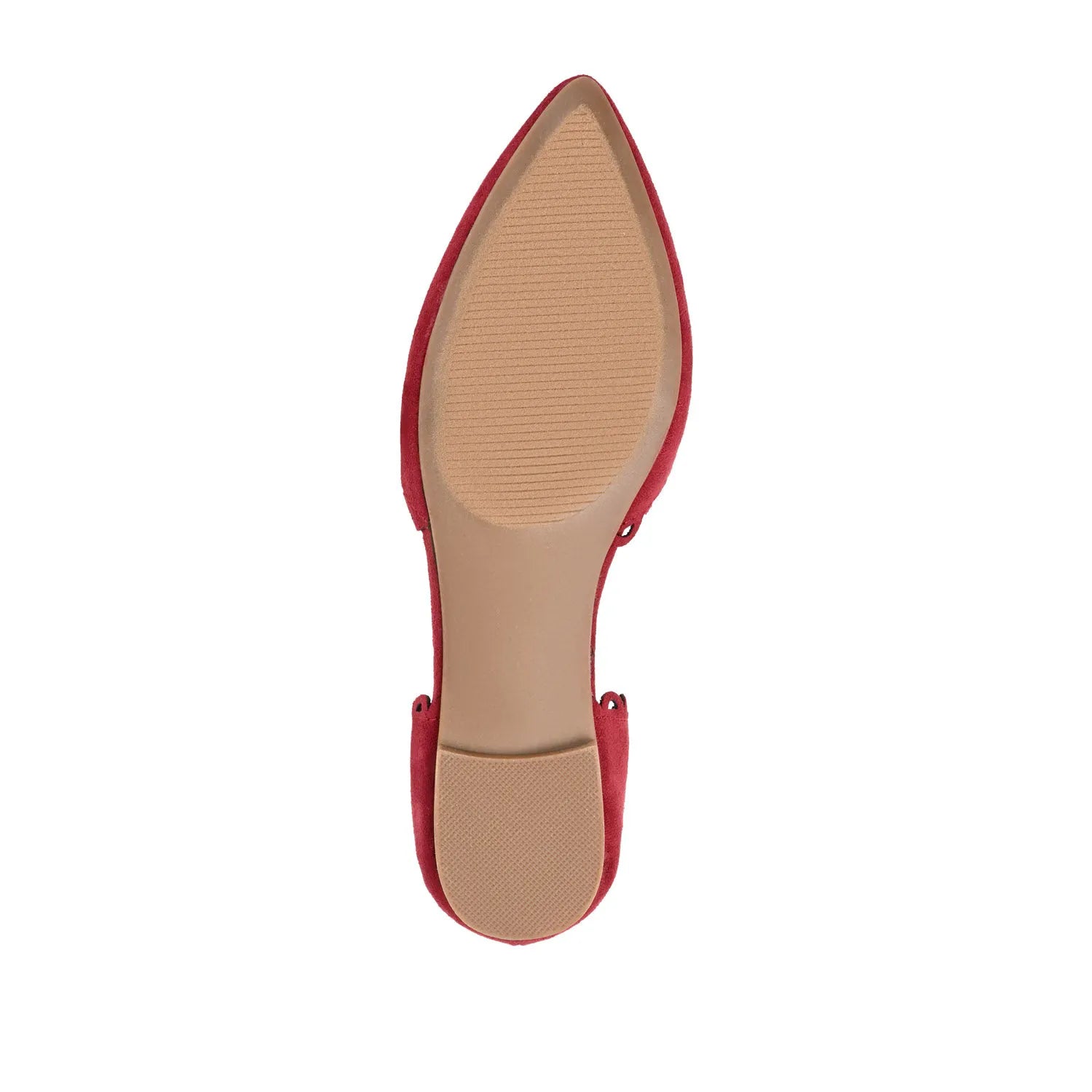 JEZLIN D'ORSAY FLATS IN FAUX SUEDE - Wine