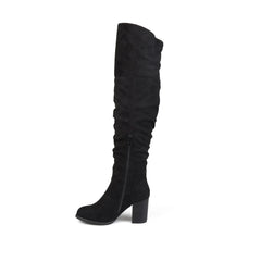 Black Faux Suede