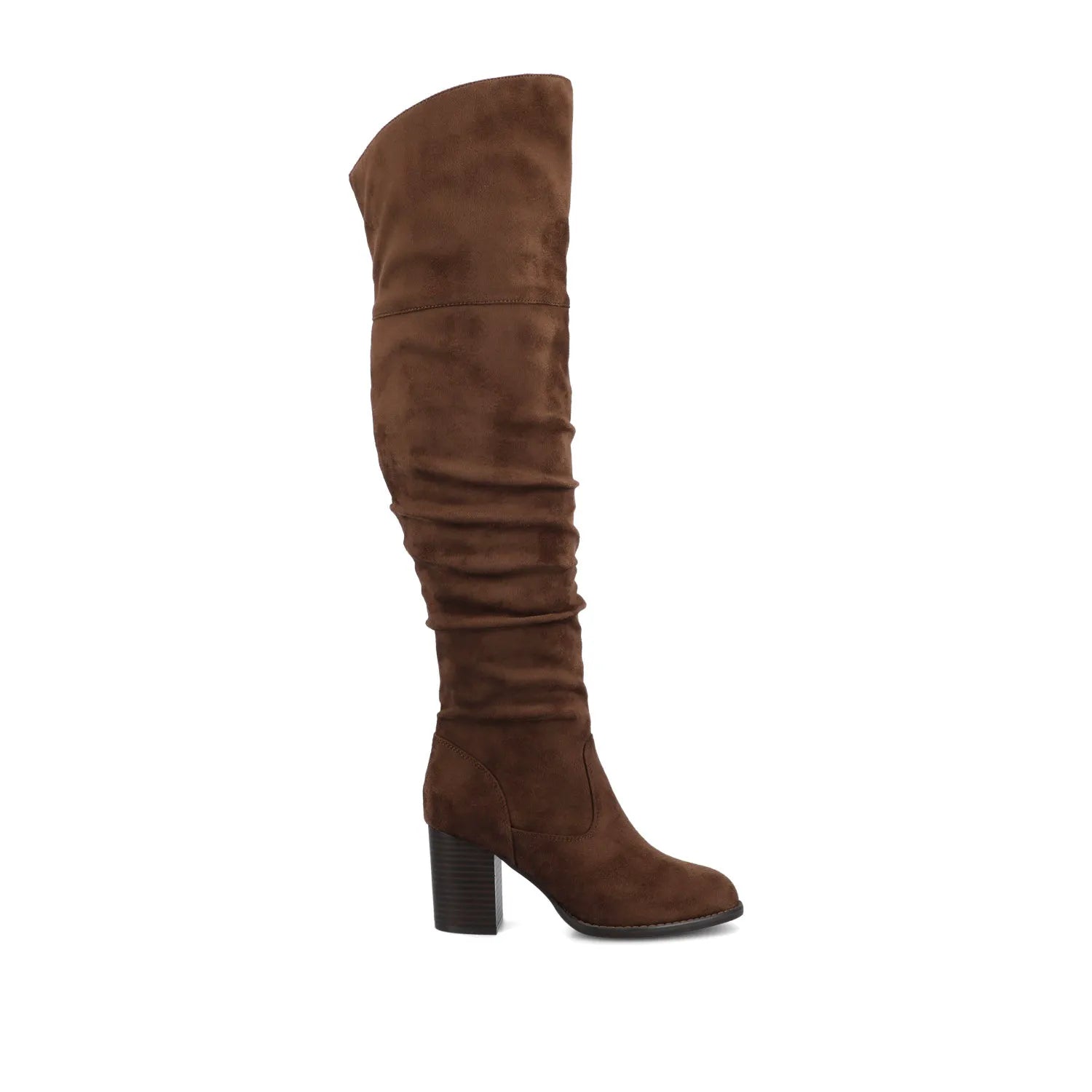 Kaison Chocolate Suede Thigh-High Boots