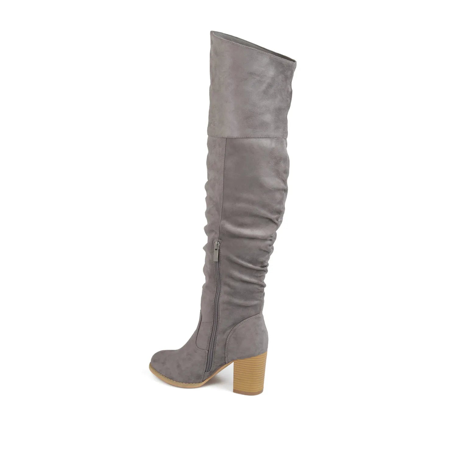 Grey Faux Suede
