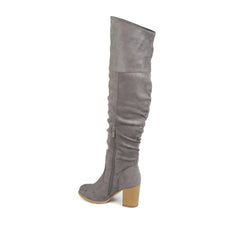 Grey Faux Suede