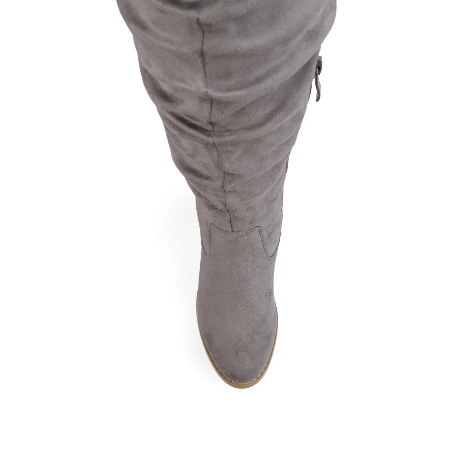 Grey Faux Suede