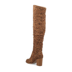 Kaison Wide Width Boots in Leopard Faux Suede