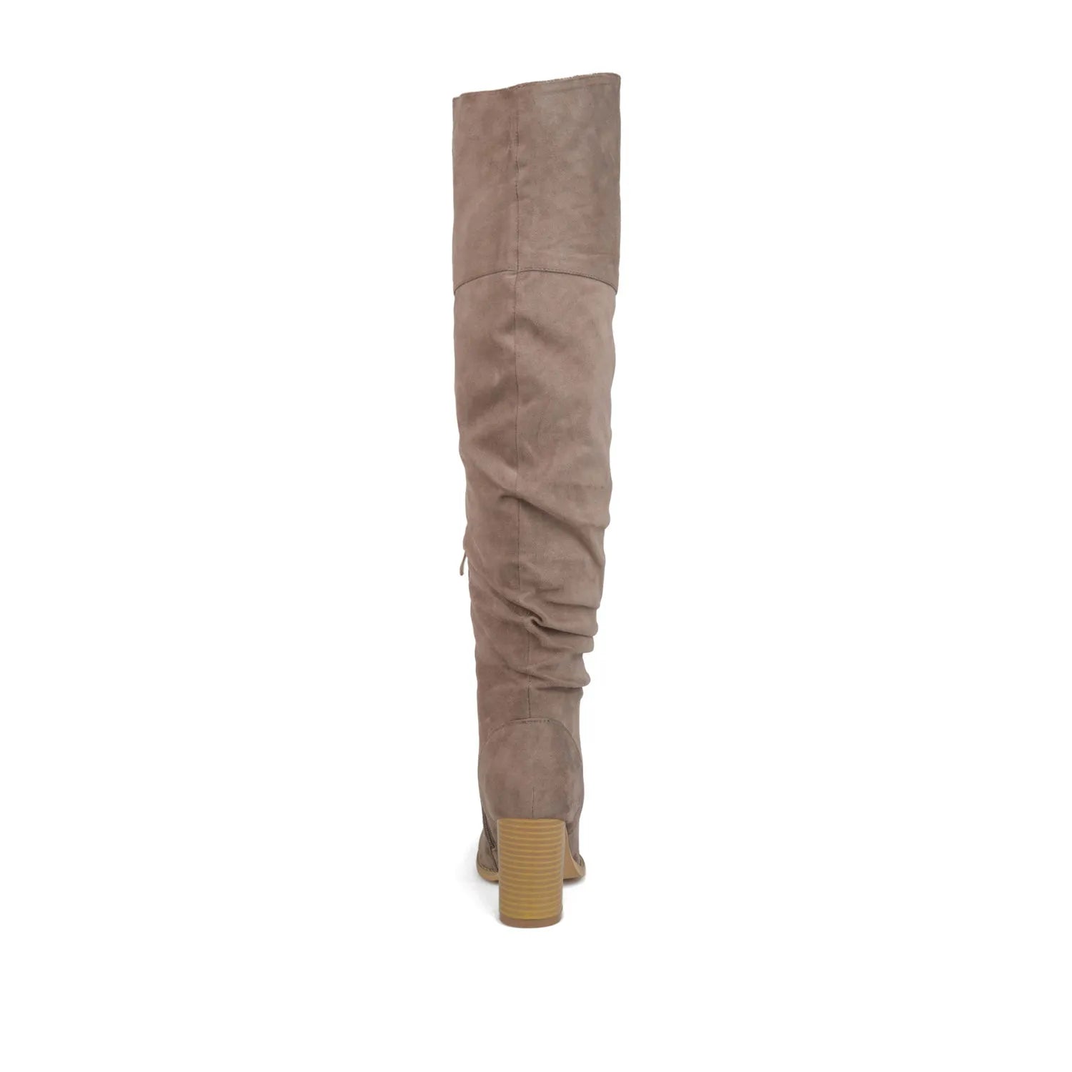 Kaison Taupe Faux Suede Thigh High Boots