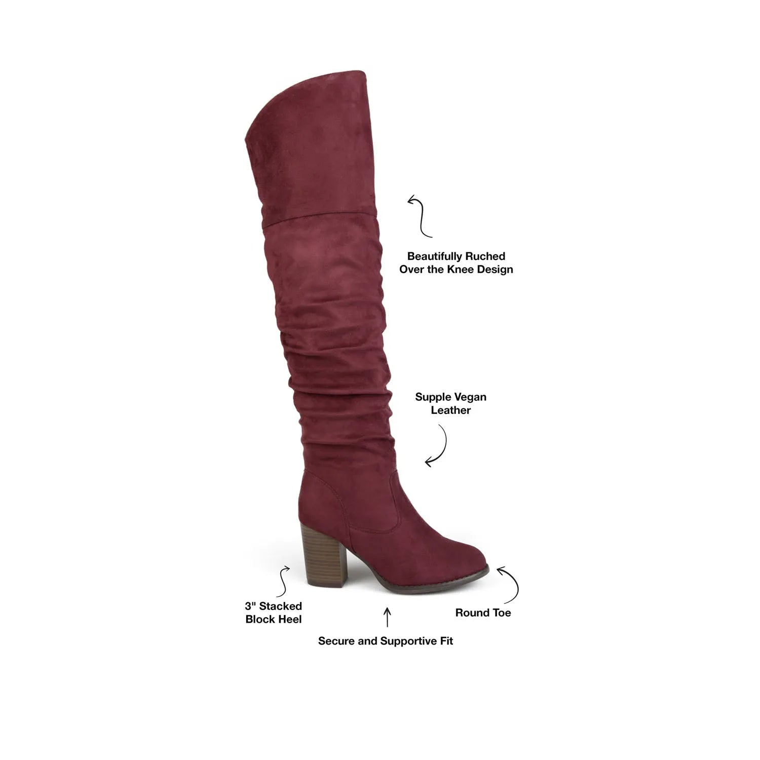 Wine Faux Suede